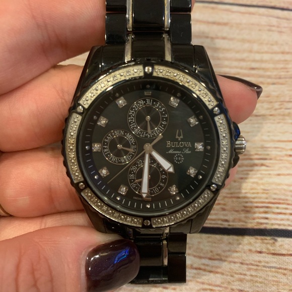 Bulova Other - Bulova Men’s Black Diamond Watch